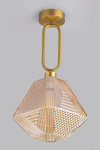 Diamond Cut Art Deco Ceiling Light