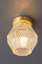 Diamond Cut Art Deco Ceiling Light