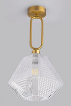 Diamond Cut Art Deco Ceiling Light
