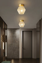 Diamond Cut Art Deco Ceiling Light