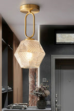 Diamond Cut Art Deco Ceiling Light