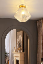 Diamond Cut Art Deco Ceiling Light