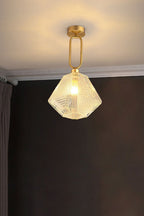 Diamond Cut Art Deco Ceiling Light