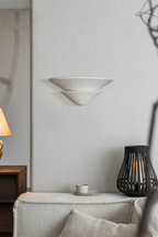 Double-layer Inverted Plaster Wall Lamp