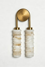 Dual Strata Alabaster Wall Lamp