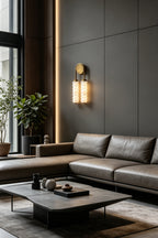 Dual Strata Alabaster Wall Lamp