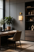 Dual Strata Alabaster Wall Lamp