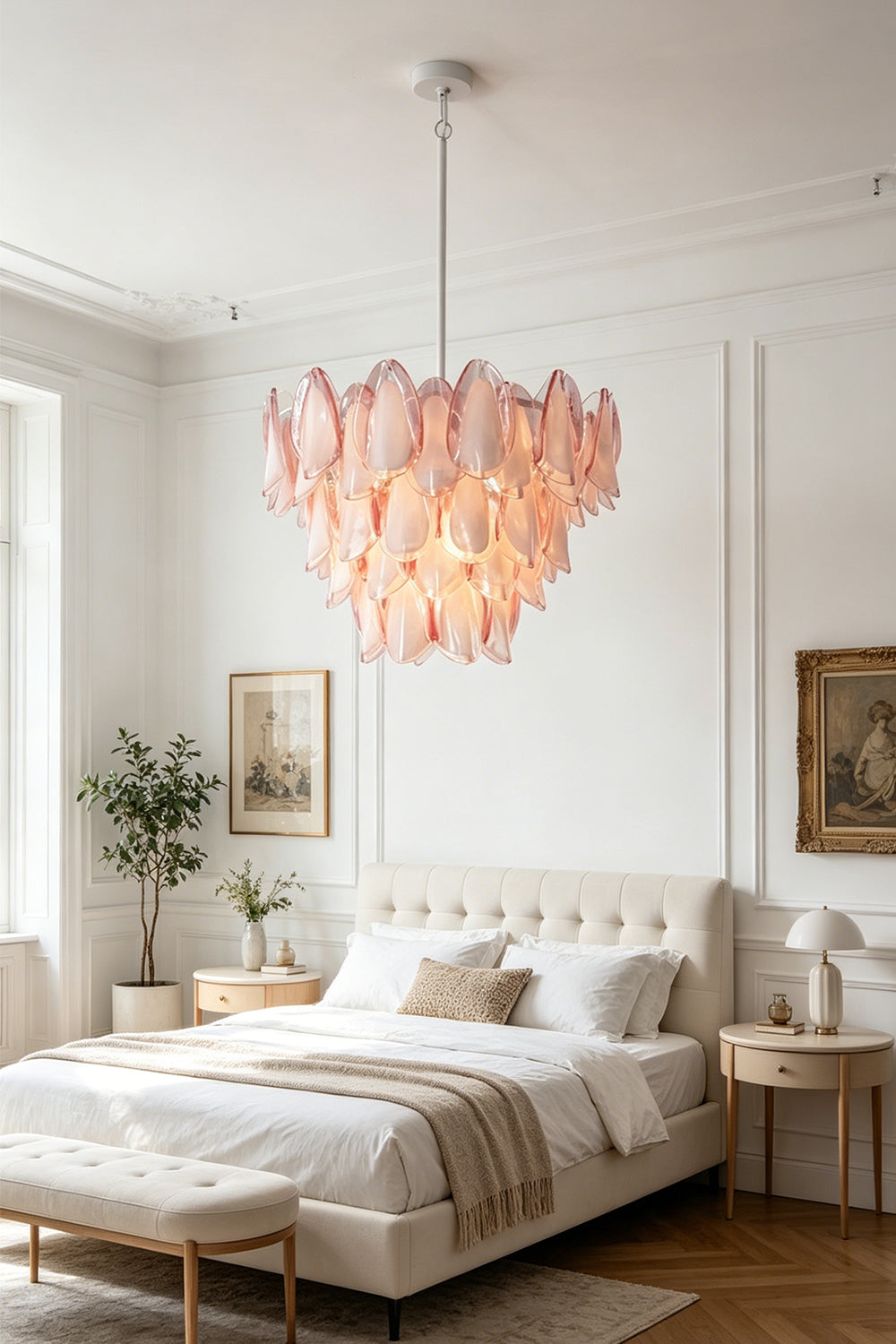 Elysian Bloom Rose Glass Chandelier