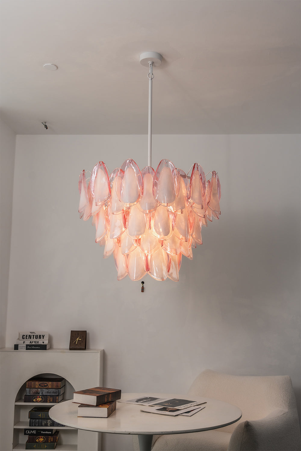 Elysian Bloom Rose Glass Chandelier