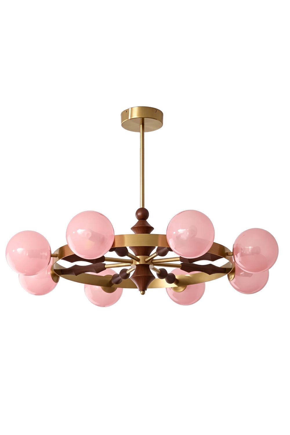 Elysian Circlet Wood & Glass Chandelier