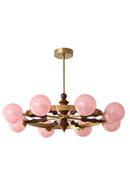 Elysian Circlet Wood & Glass Chandelier