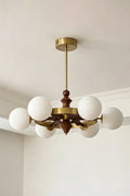 Elysian Circlet Wood & Glass Chandelier