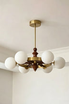 Elysian Circlet Wood & Glass Chandelier