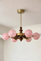 Elysian Circlet Wood & Glass Chandelier