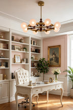 Elysian Circlet Wood & Glass Chandelier