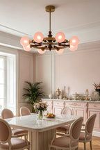 Elysian Circlet Wood & Glass Chandelier
