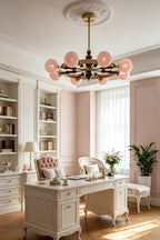 Elysian Circlet Wood & Glass Chandelier
