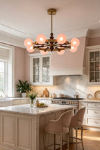 Elysian Circlet Wood & Glass Chandelier