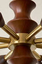 Elysian Circlet Wood & Glass Chandelier