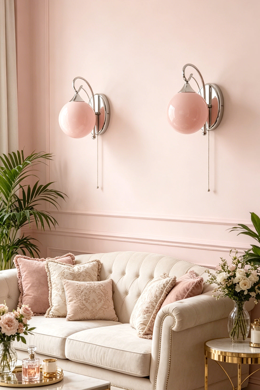 Elysian Circlet Wood & Glass Chandelier Wall Lamp