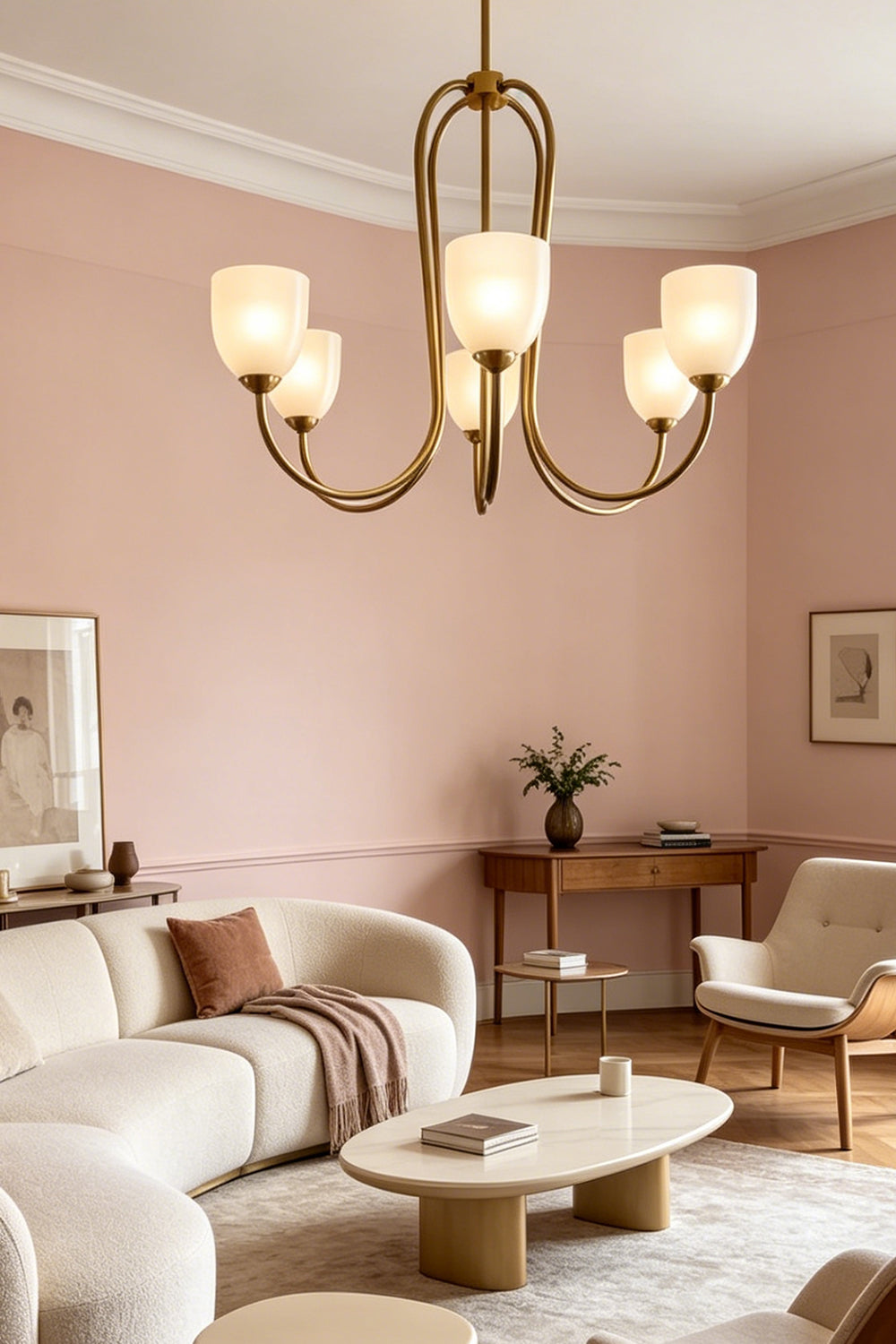 Ethereal Floret Lacquer Chandelier