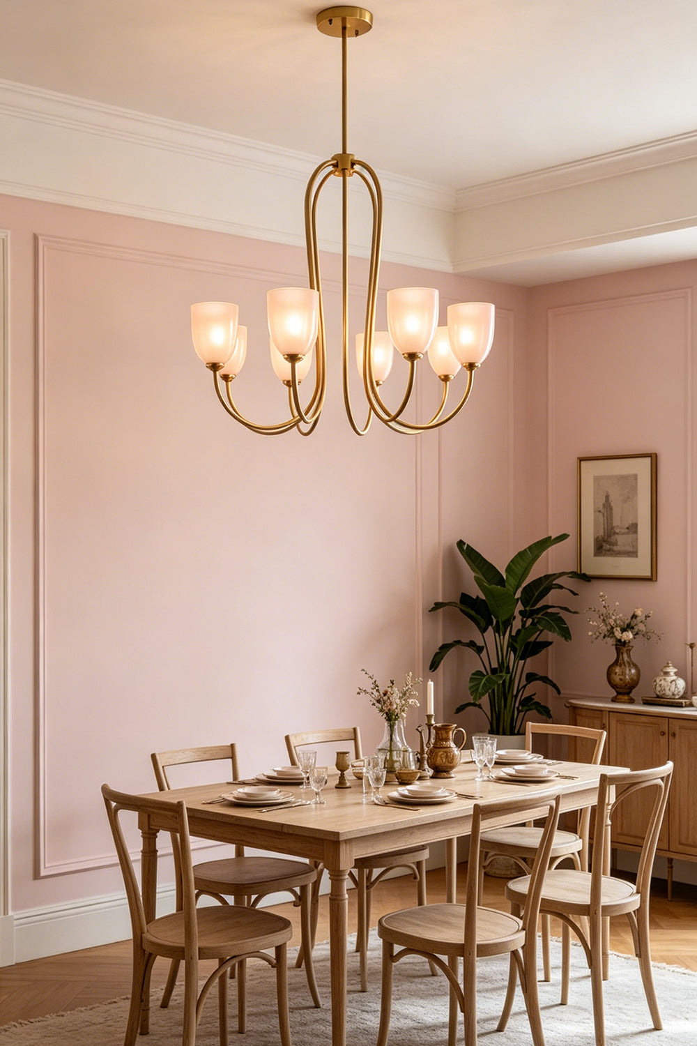 Ethereal Floret Lacquer Chandelier