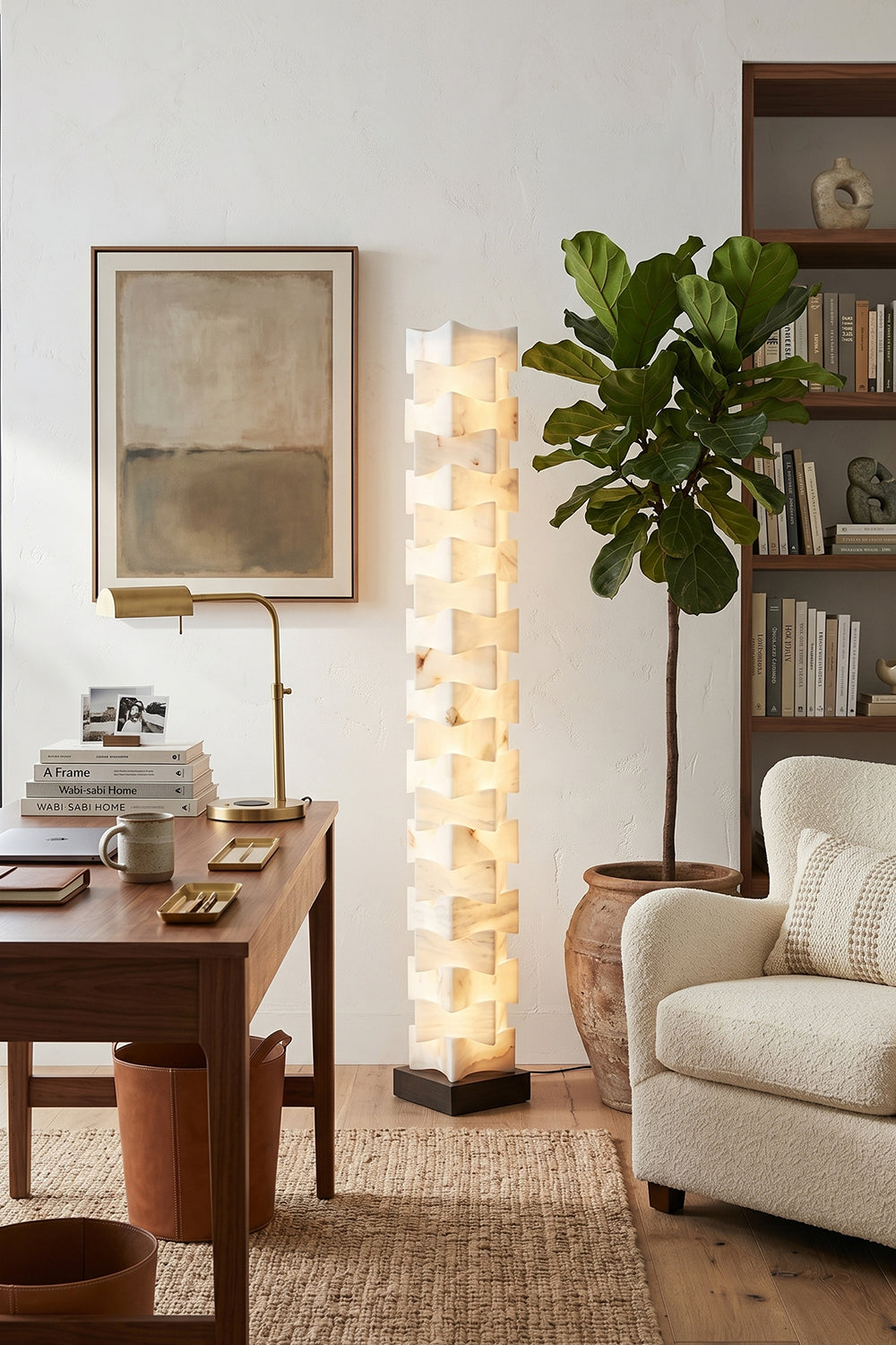 Ethereal Monolith Alabaster Floor Lamp