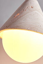 Etruscan Travertine Dome Light