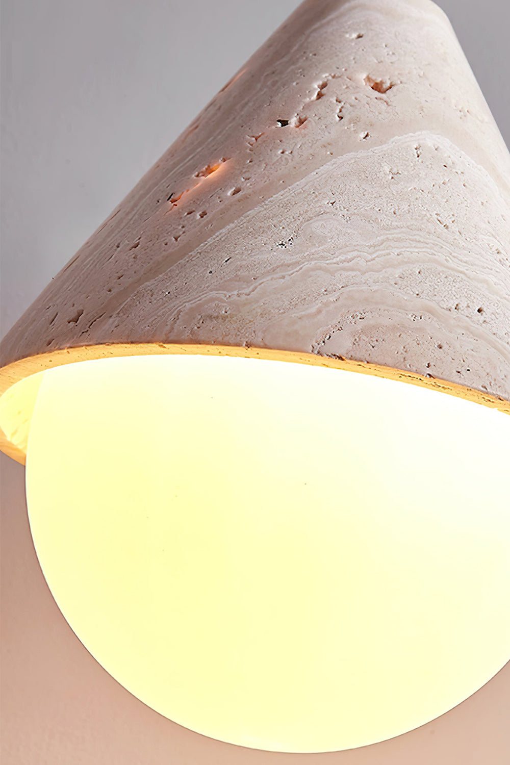 Etruscan Travertine Dome Light