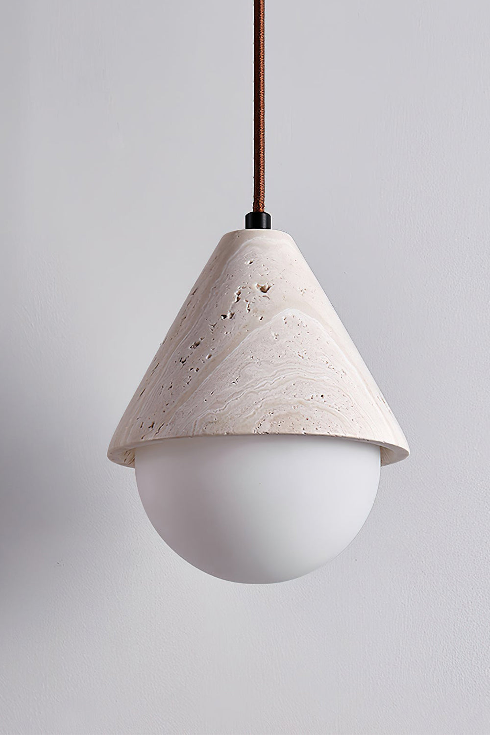 Etruscan Travertine Dome Light