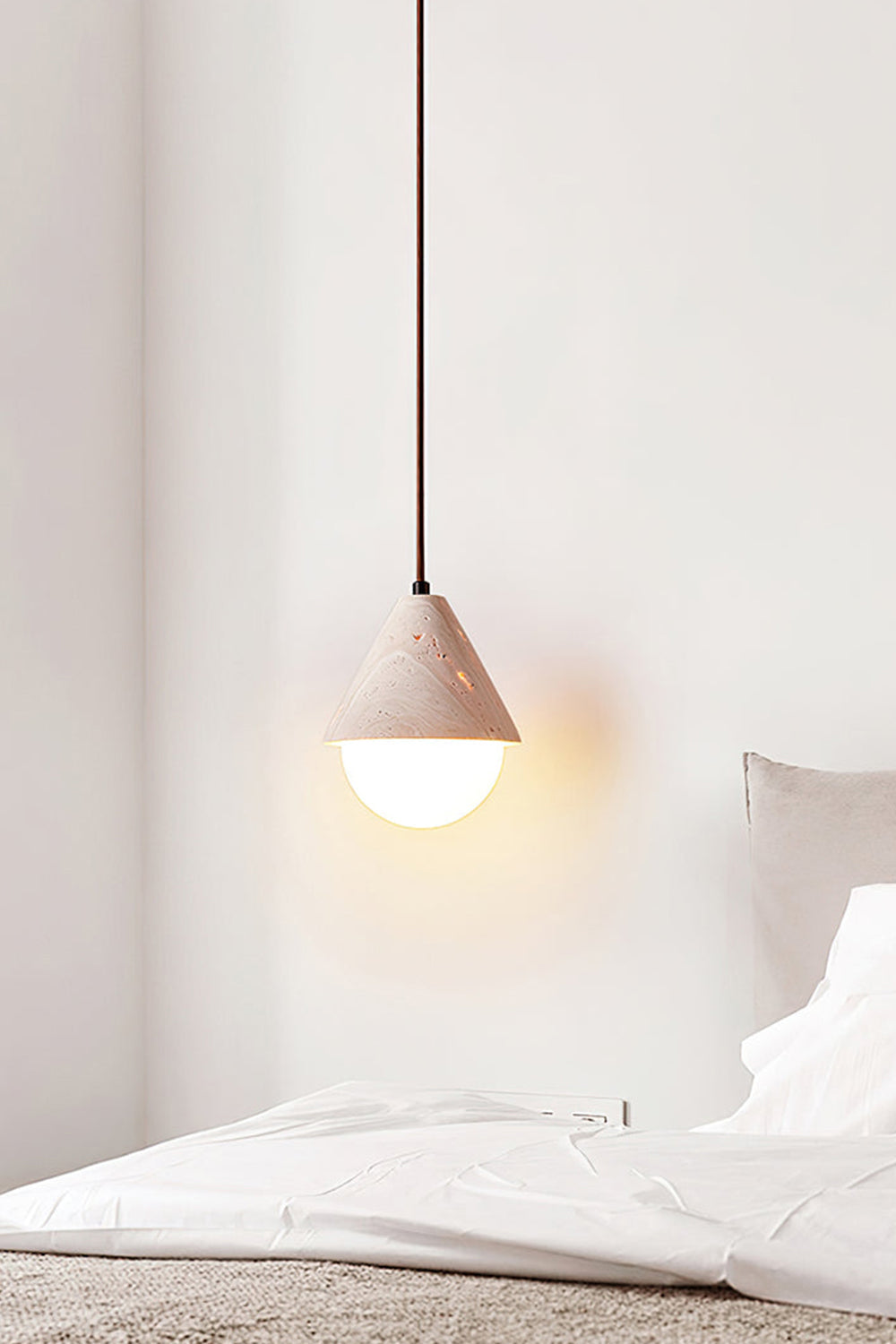 Etruscan Travertine Dome Light