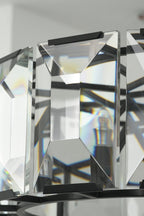 Faceted Crystal Halo Chandelier