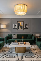 Faceted Shell Bloom Ceiling Light