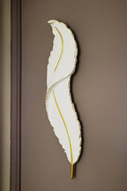 Modern White Gold Feather Wall Lamp