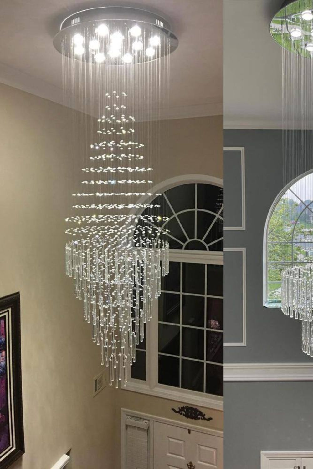 Floating Castle Raindrop Crystal Chandelier