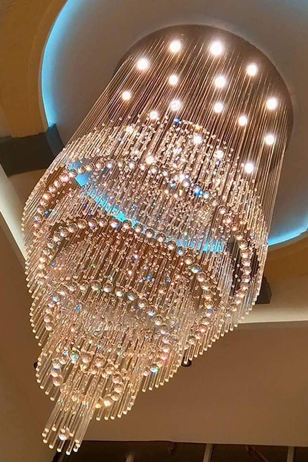 Floating Castle Raindrop Crystal Chandelier