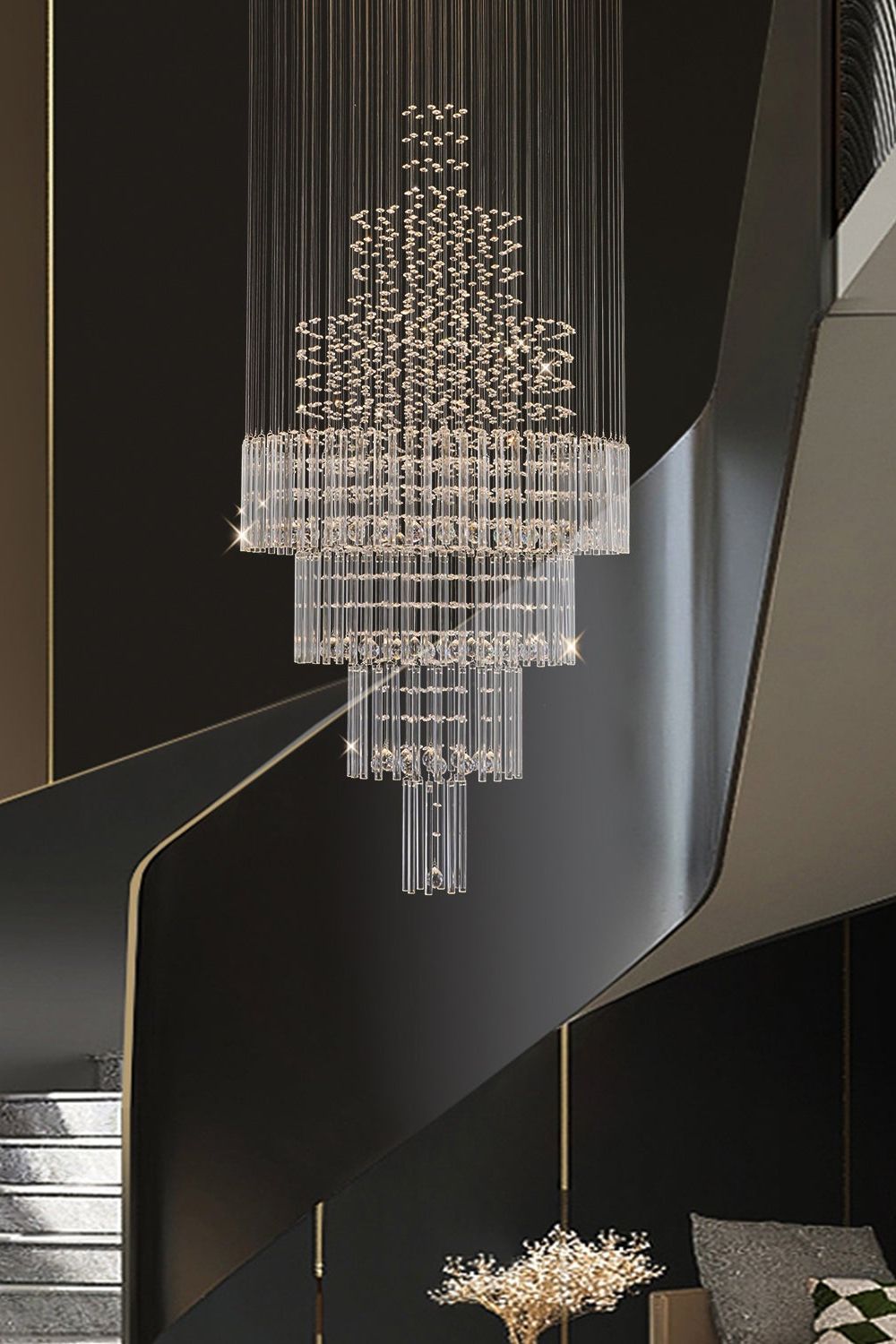 Floating Castle Raindrop Crystal Chandelier