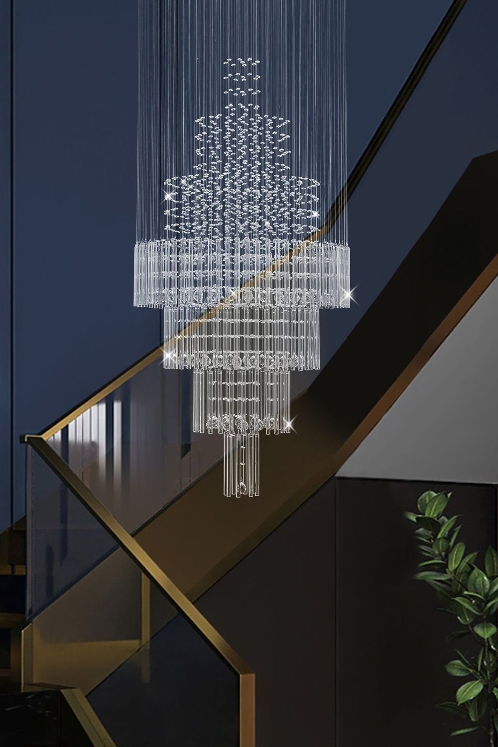 Floating Castle Raindrop Crystal Chandelier