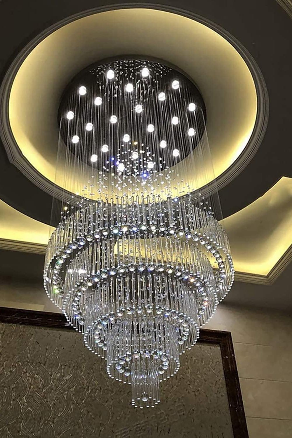 Floating Castle Raindrop Crystal Chandelier