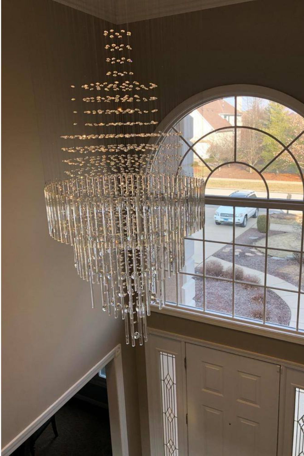 Floating Castle Raindrop Crystal Chandelier