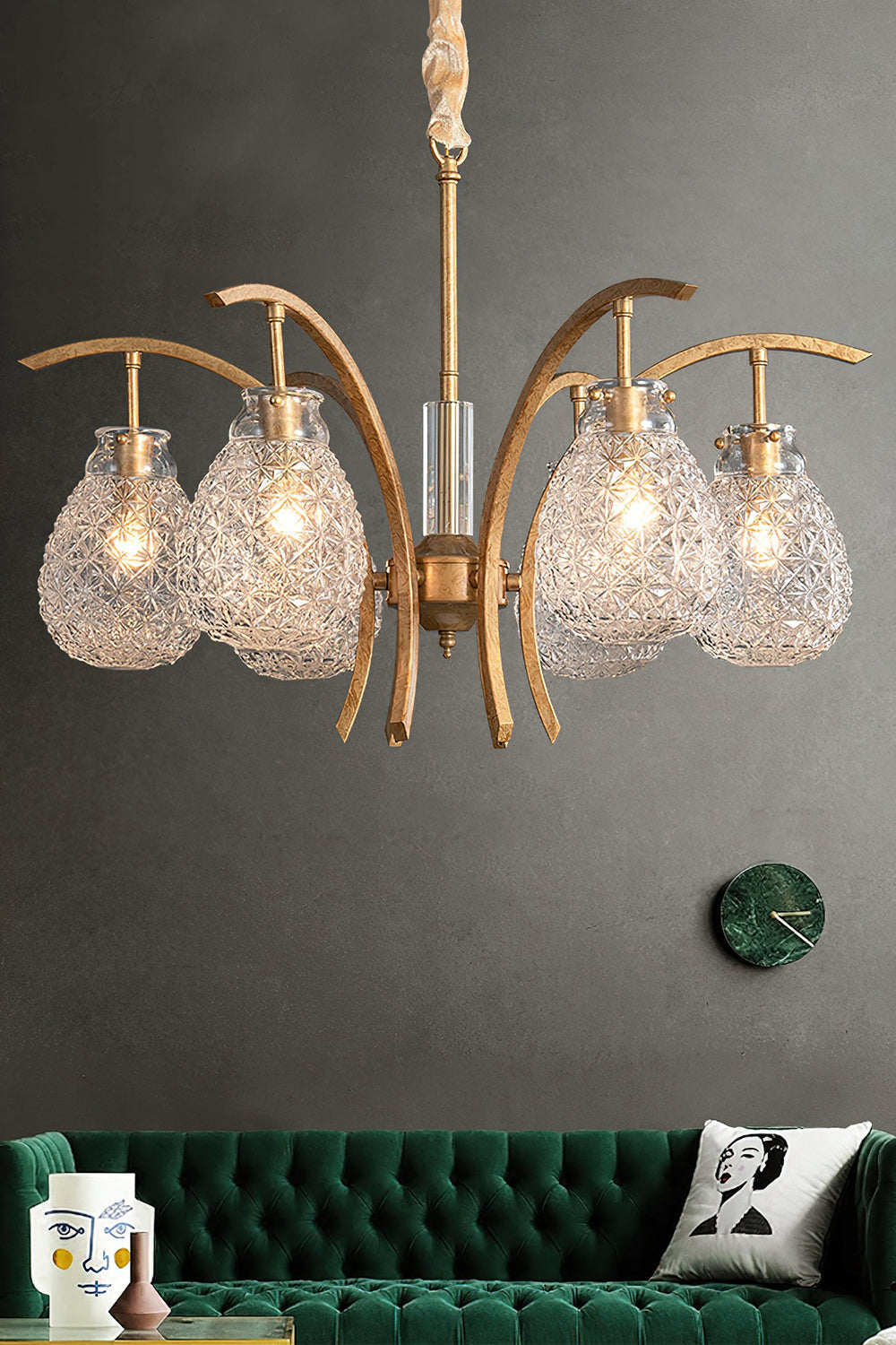 Flower bag chandelier