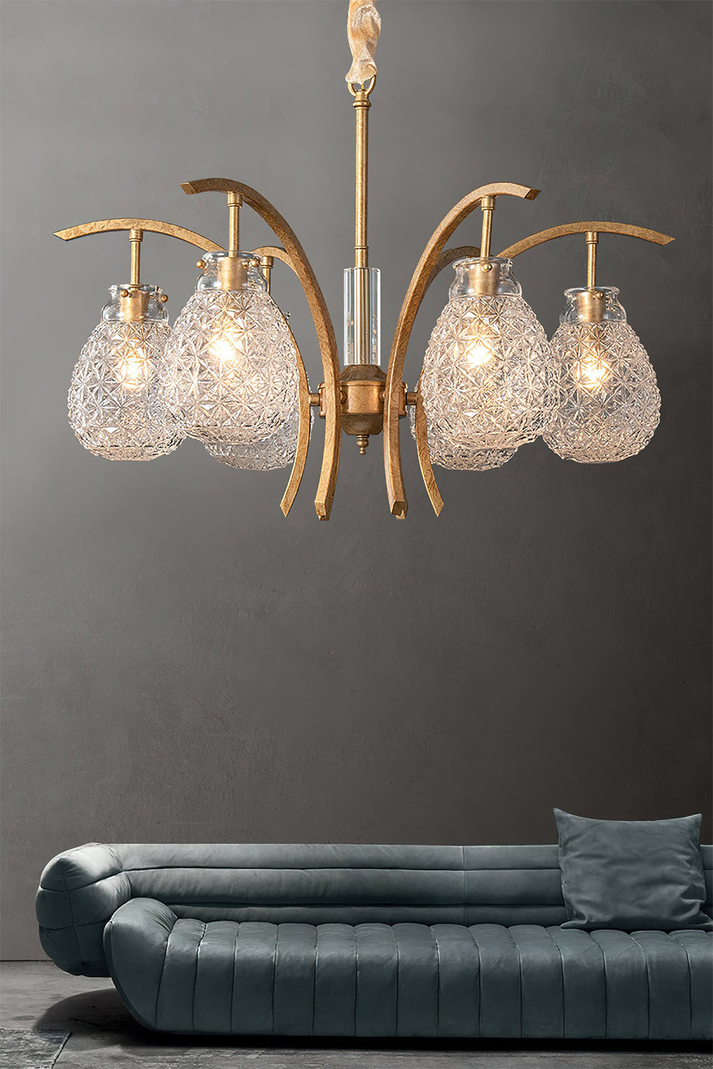 Flower bag chandelier