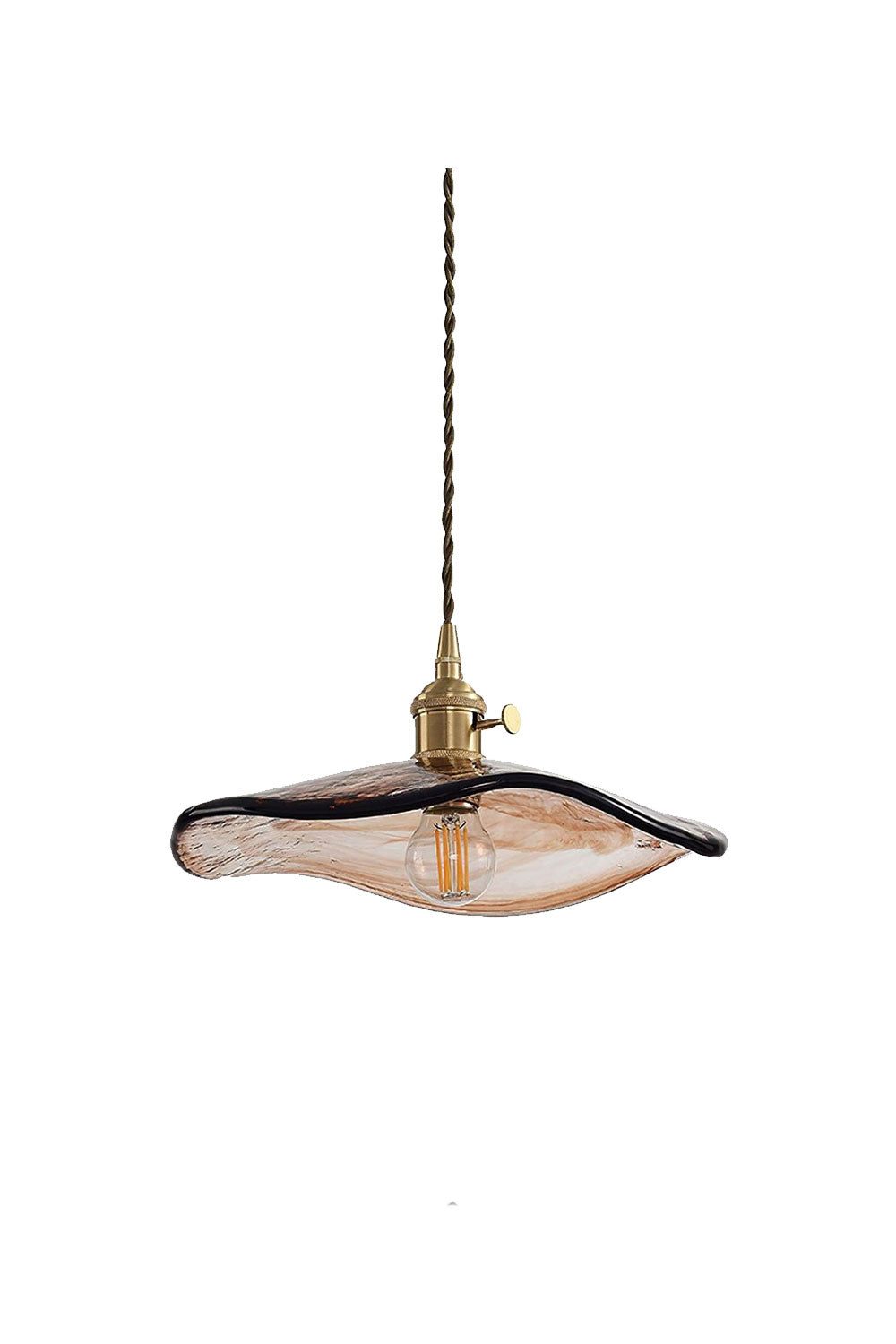 Flower Petal Glass Pendant Light
