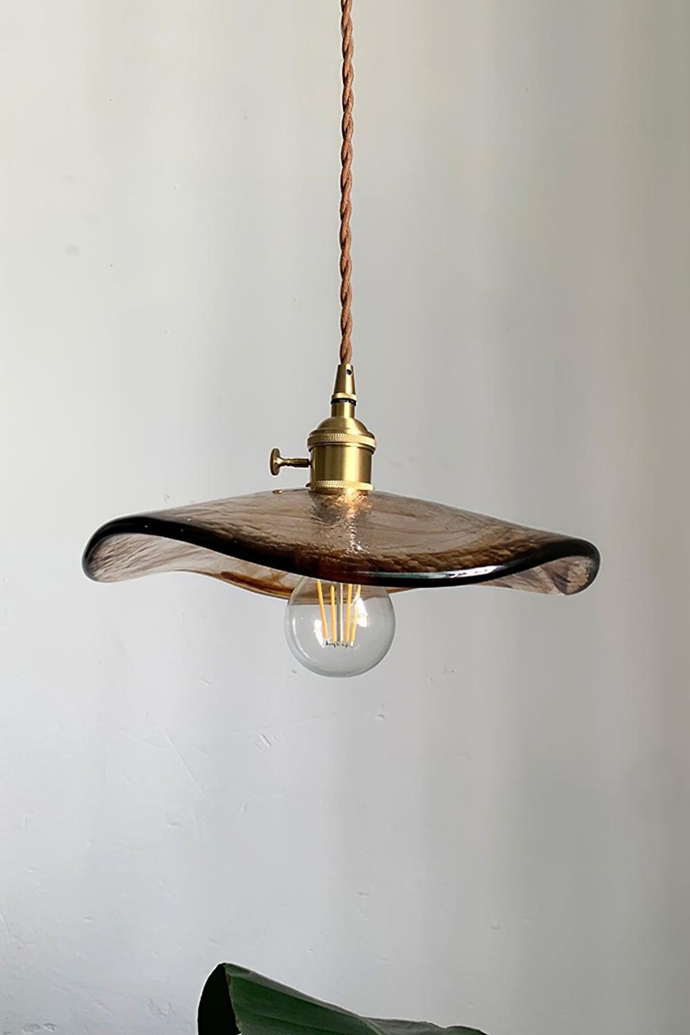 Flower Petal Glass Pendant Light