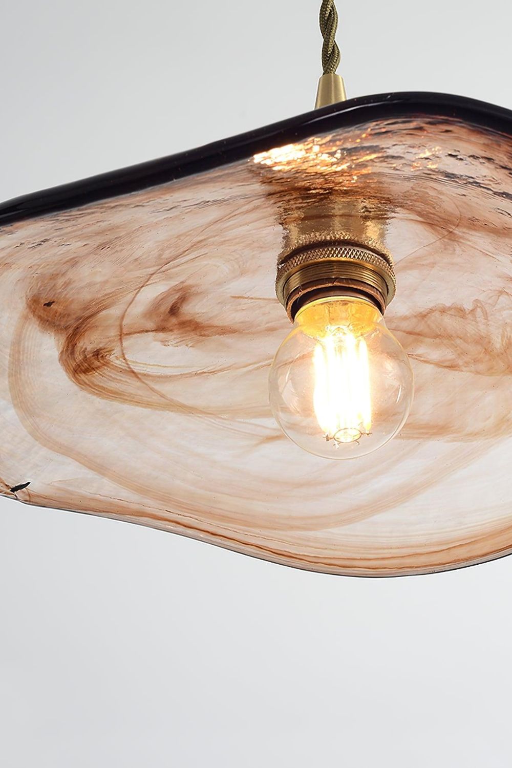 Flower Petal Glass Pendant Light