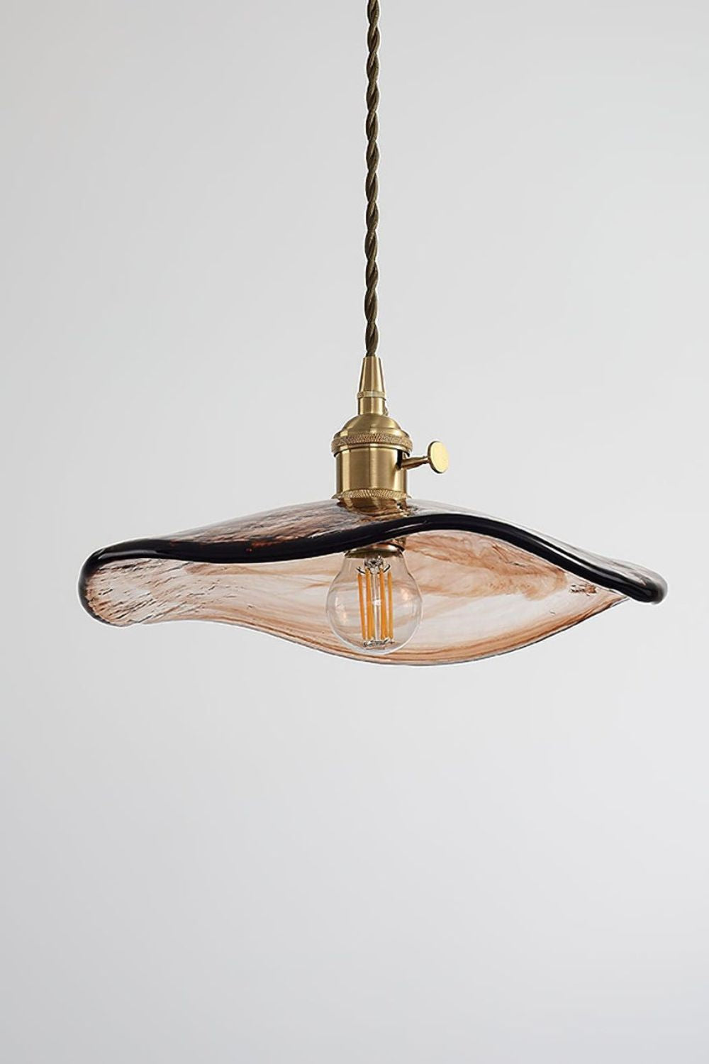 Flower Petal Glass Pendant Light
