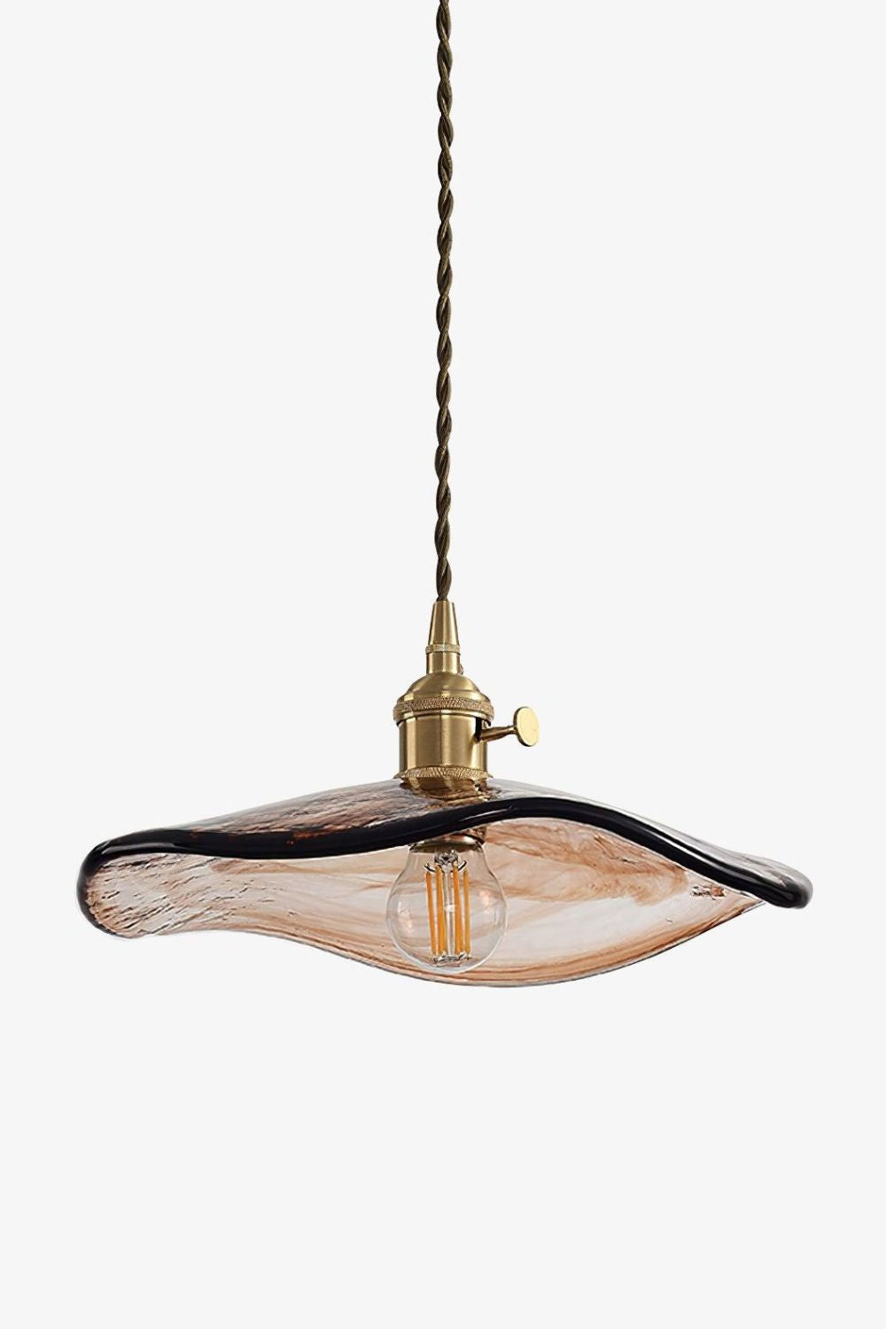 Flower Petal Glass Pendant Light