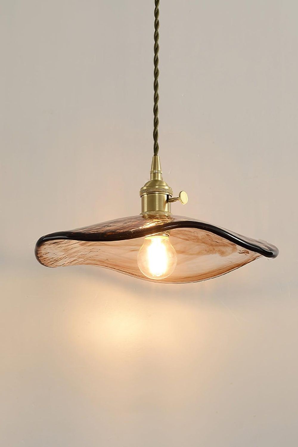 Flower Petal Glass Pendant Light