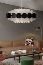 French Colorful Round Chandelier