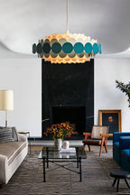 French Colorful Round Chandelier